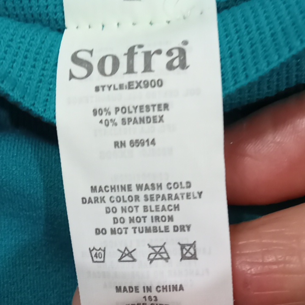 Sofra Deep Teal  Leggings                 Free Size Long - Picture 3 of 4